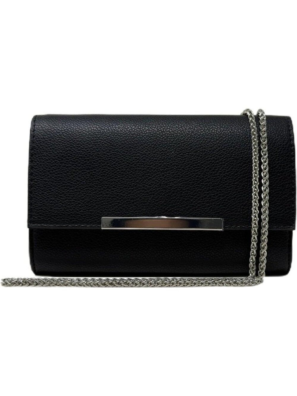 Women’s Black Clutch Purses Wristlet Vegan Leather Formal Evening Bag